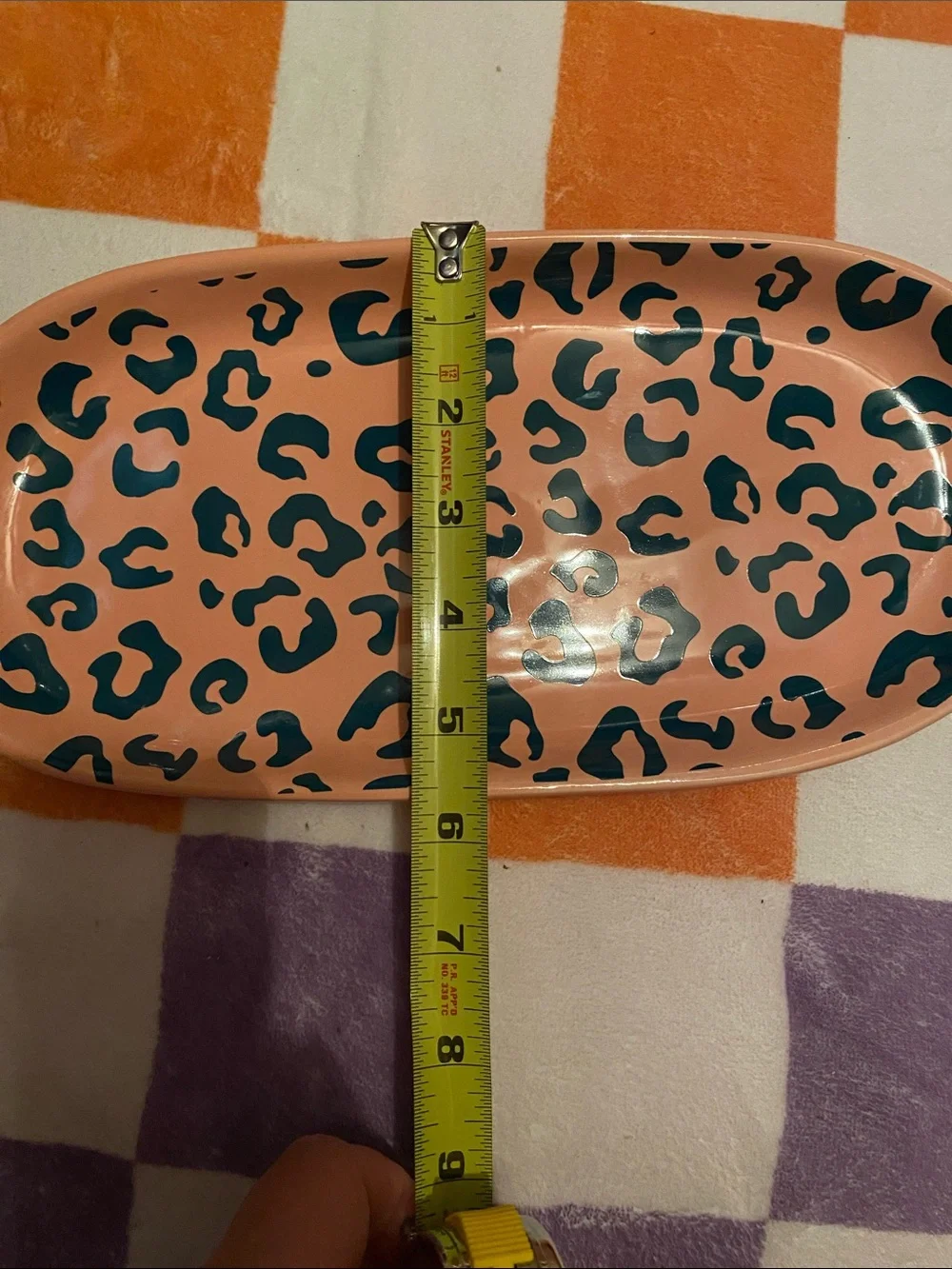 Orange Leopard Print Trinket Tray